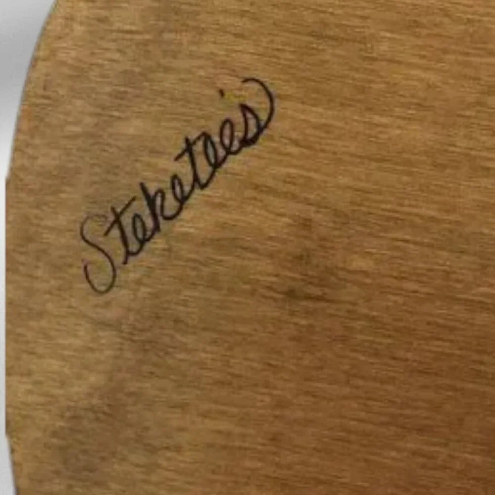 Vintage MCM Caro-Nan Basket Purse Signed Grand Rapids Streetscape Hand Painted - Picture 10 of 14